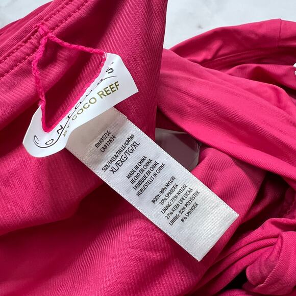 Contours Coco Reef Sarong Skirt Bikini Bottom Size XL Dragon Fruit Pink New - Picture 6 of 6